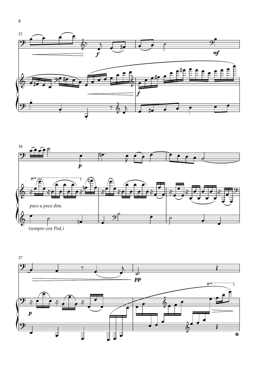 Reflections, for cello and piano Chamber Music scores gallery preview page 6