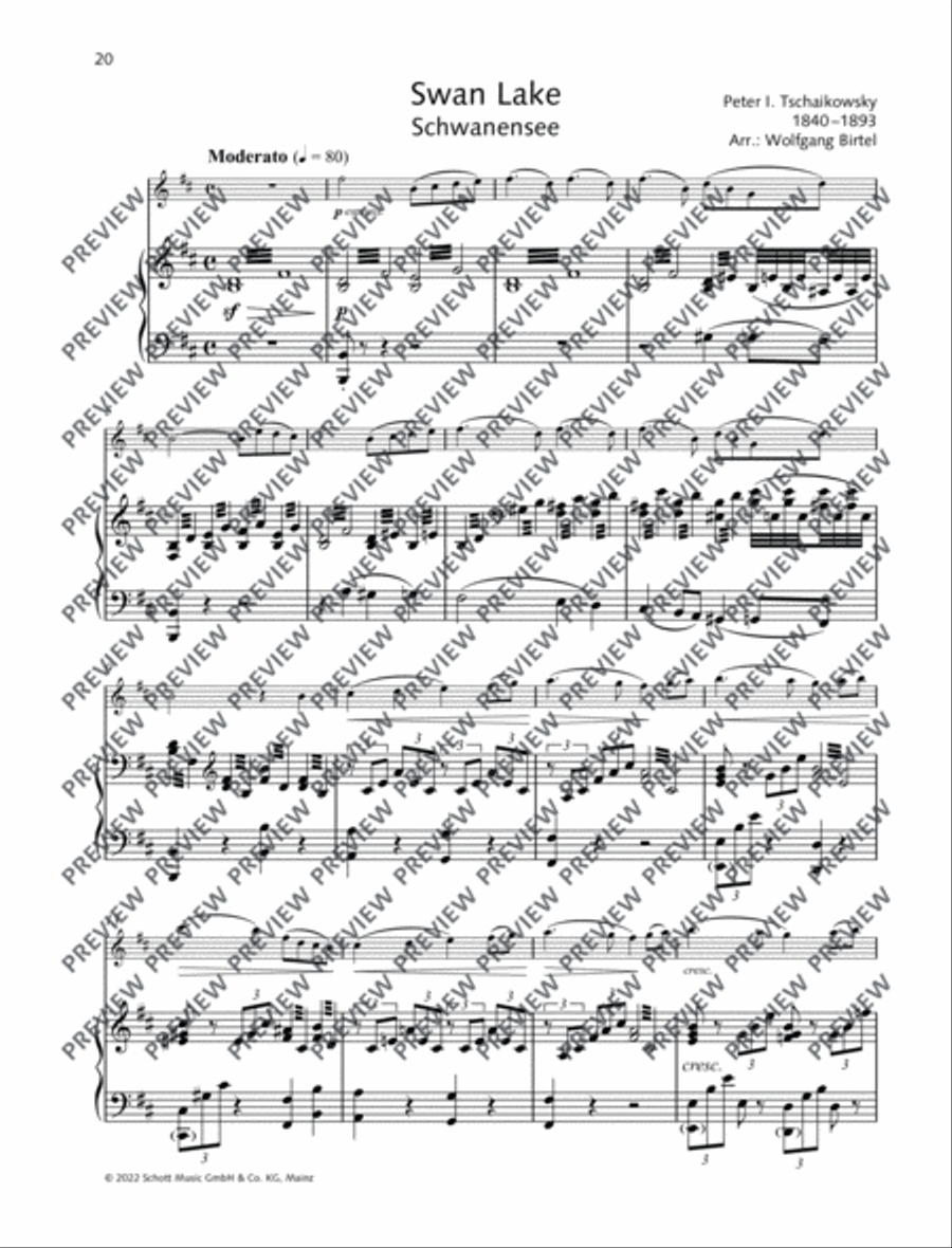 Swan Lake Violin Solo scores gallery preview page 2