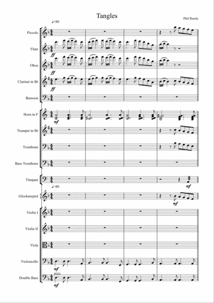 Tangles Full Orchestra scores gallery preview page 1