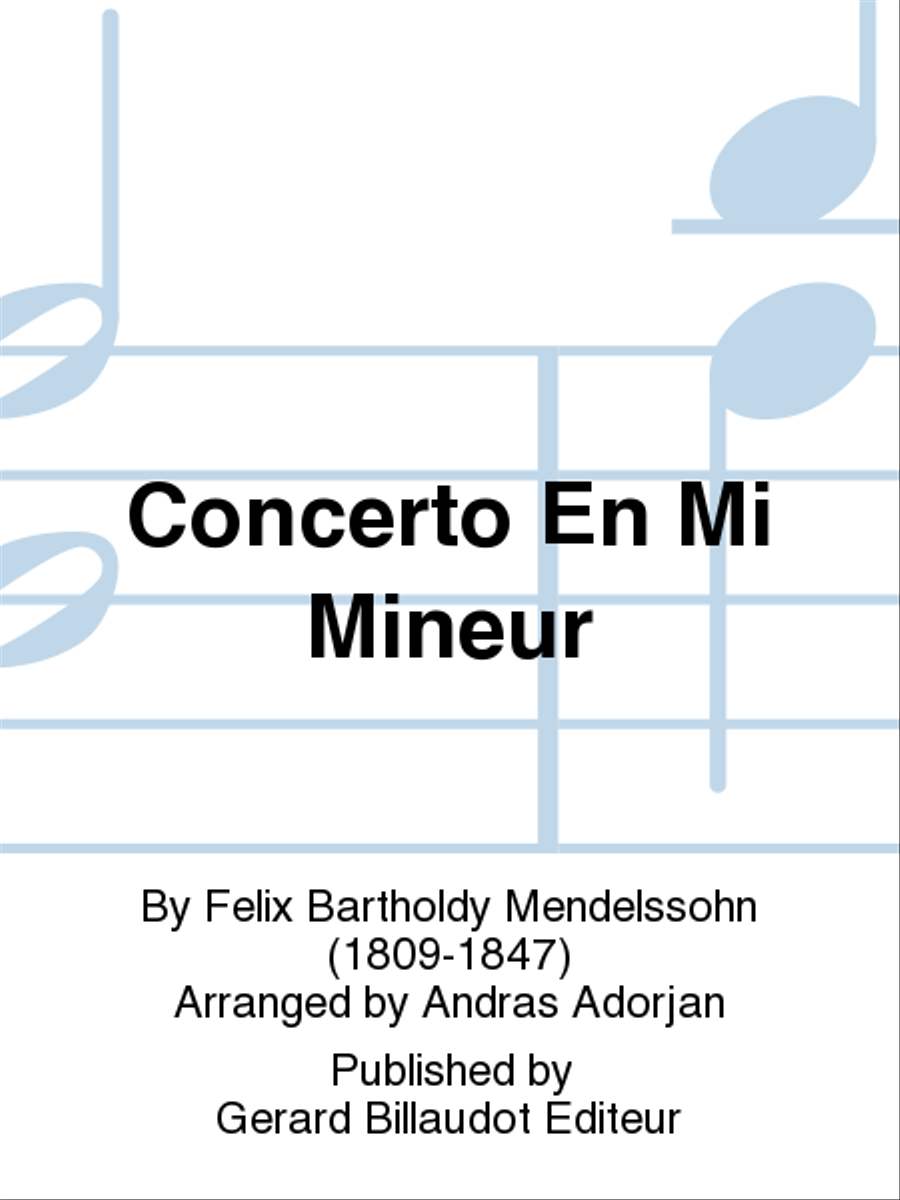 Concerto En Mi Mineur