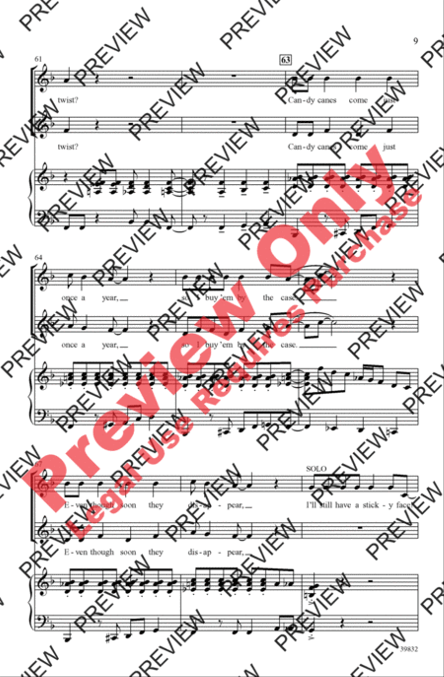 The Candy Cane Twist 2-Part scores gallery preview page 9