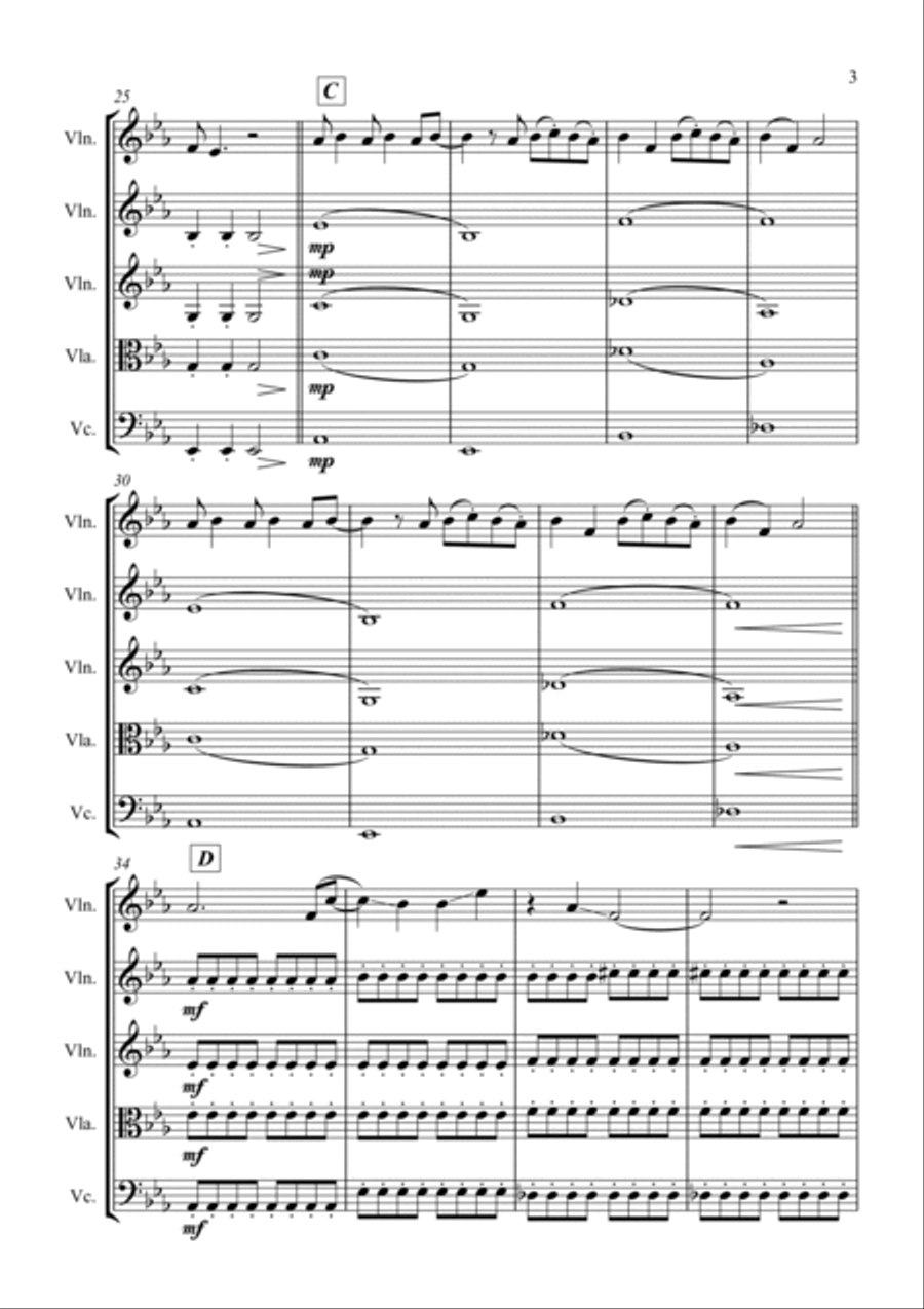 Wildest Dreams String Quartet scores gallery preview page 3