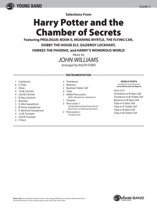 Book cover for Harry Potter and the Chamber of Secrets, Selections from: Score