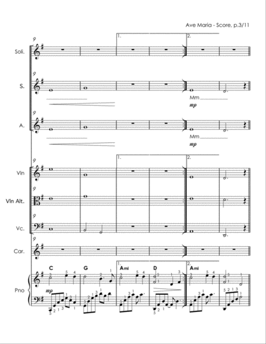 AVE MARIA - score SAT scores gallery preview page 4