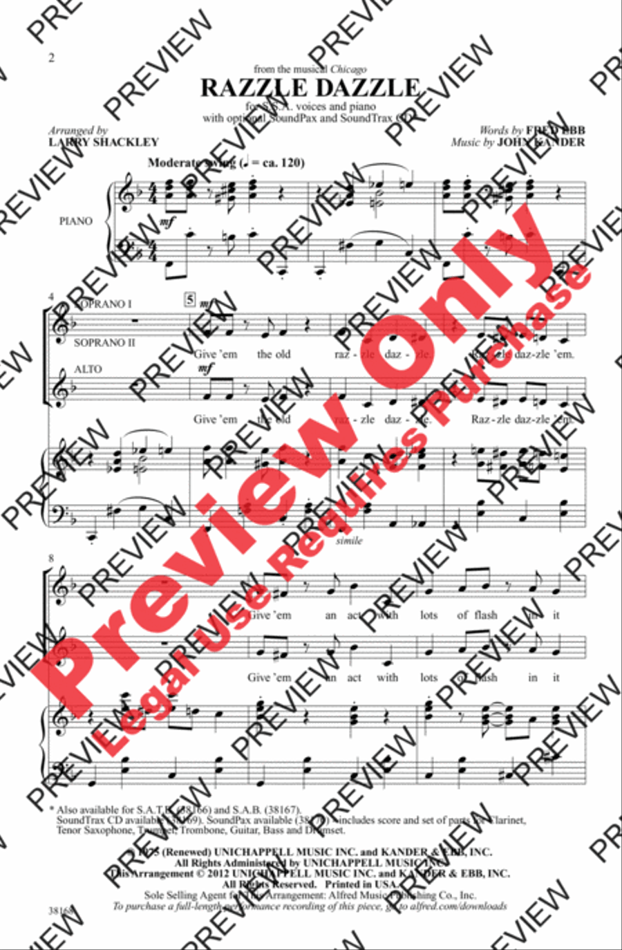 Razzle Dazzle Razzle Dazzle Women's Choir scores gallery preview page 2