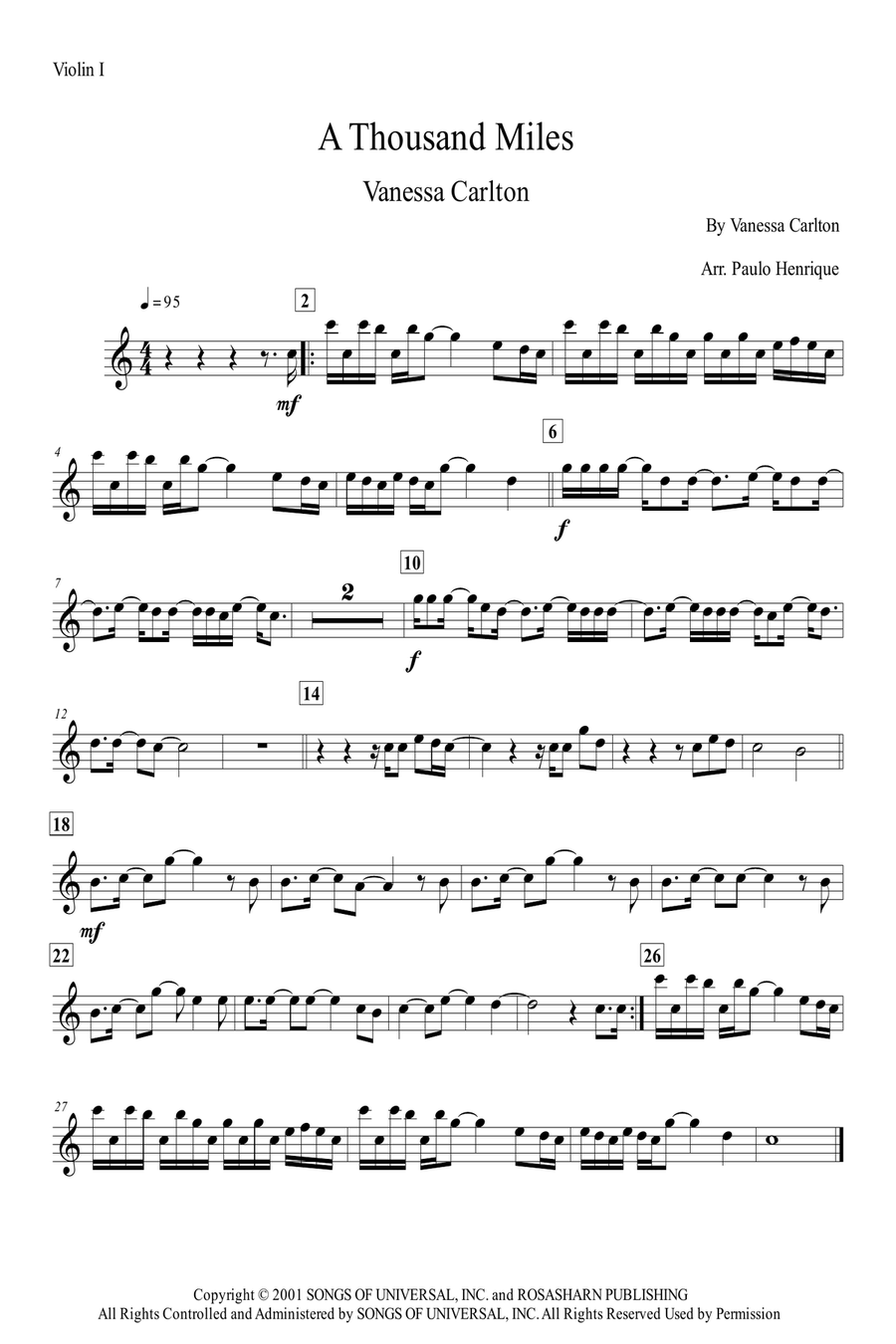 A Thousand Miles String Orchestra scores gallery preview page 6