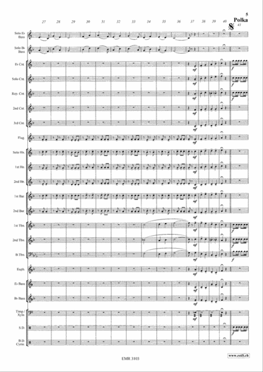 Tuba Polka Tuba Polka Brass Band scores gallery preview page 6