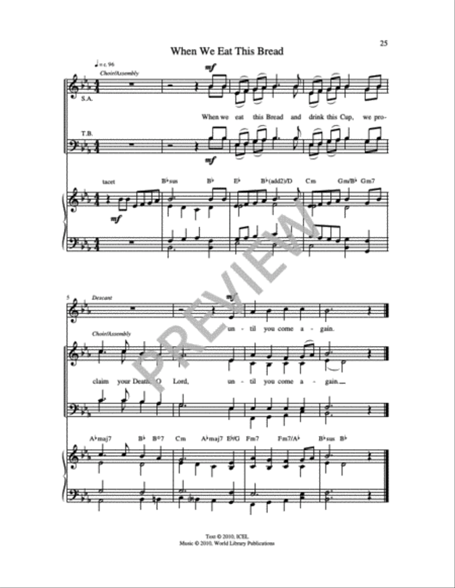 Mass of Wisdom - Choral Edition 4-Part scores gallery preview page 18