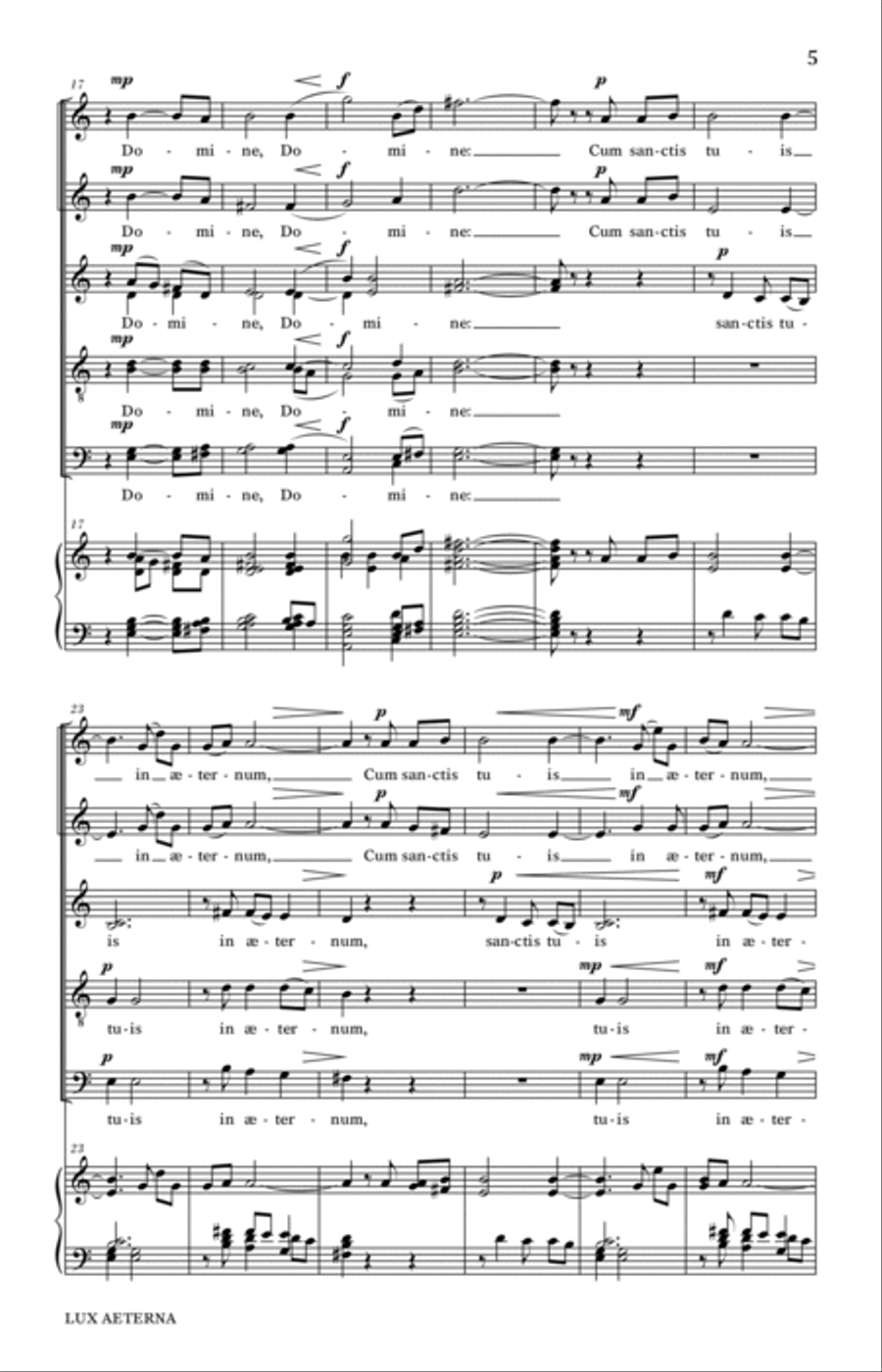 Lux Aeterna 4-Part scores gallery preview page 3