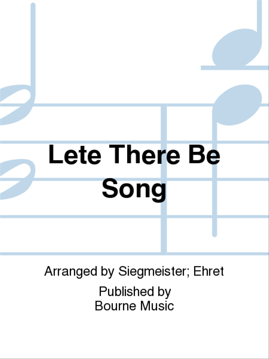 Lete There Be Song SSA scores gallery preview page 1