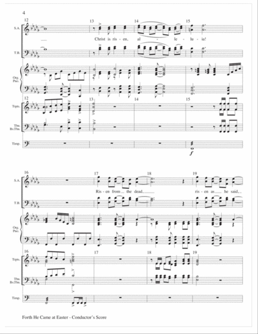 Forth He Came at Easter Choir scores gallery preview page 4