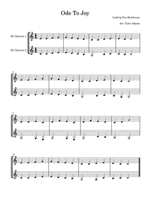 Ode To Joy (Easy Clarinet Duet)