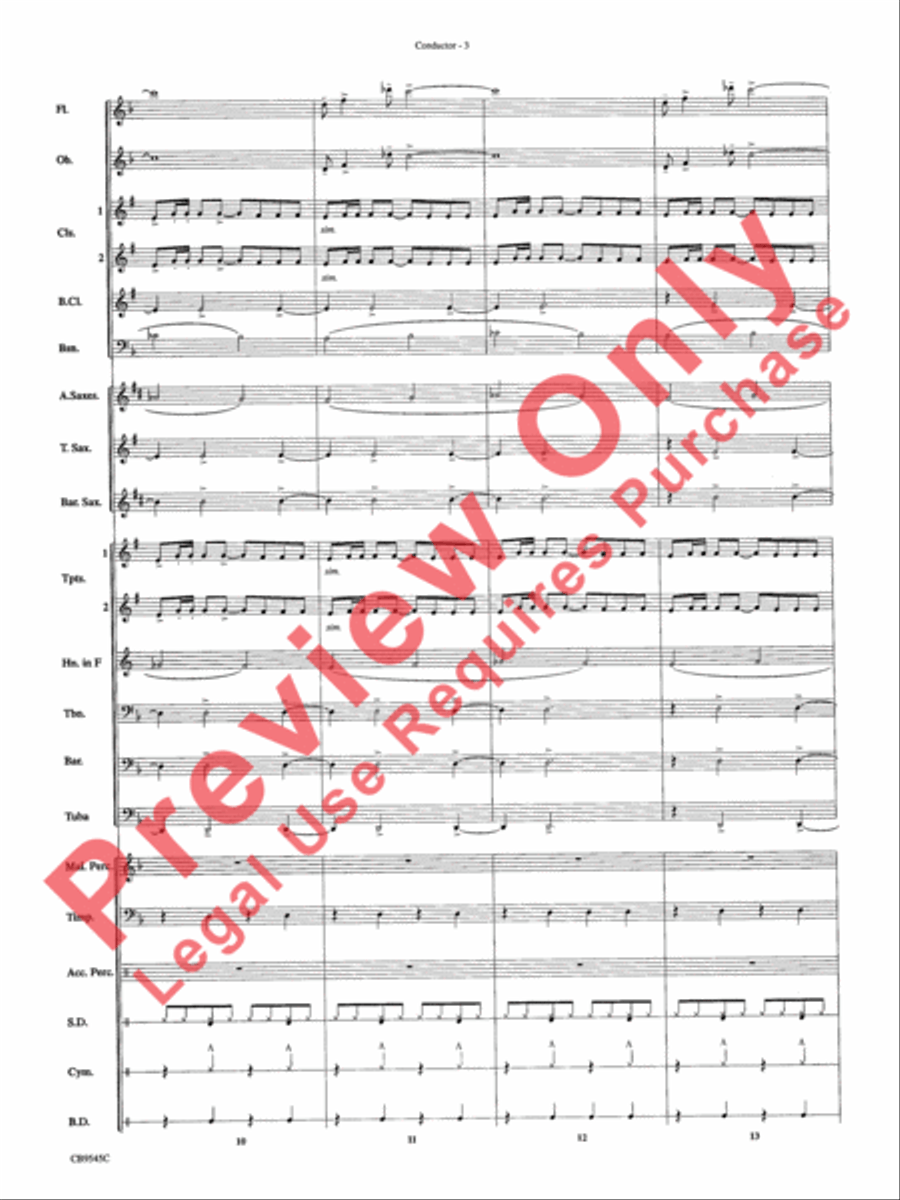James Bond Returns Concert Band scores gallery preview page 6