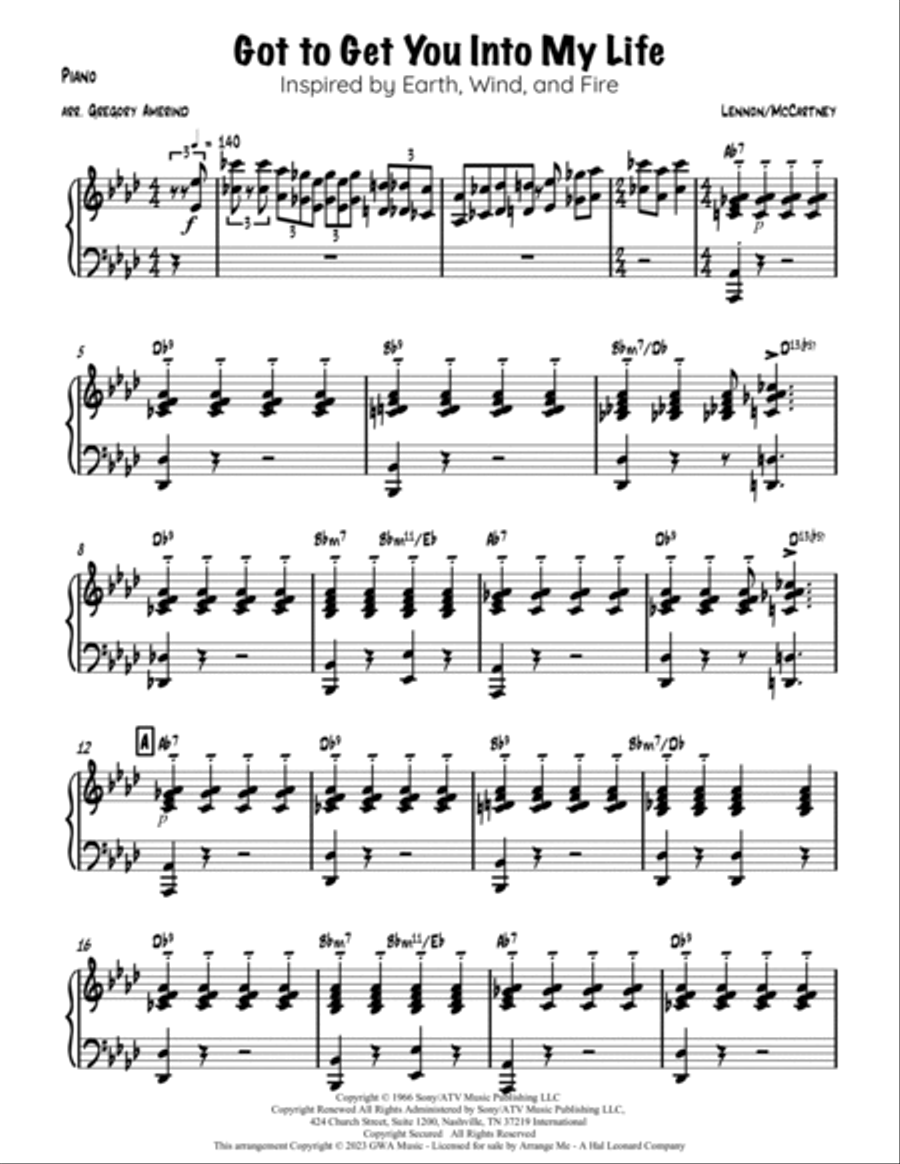 Got To Get You Into My Life Jazz Ensemble scores gallery preview page 2