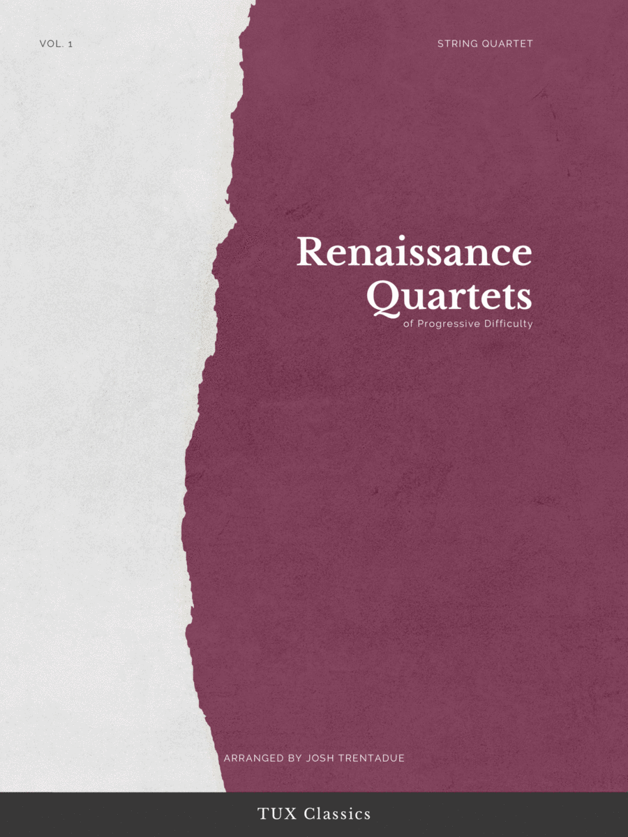 Renaissance Quartets of Progressive Difficulty, Volume 1