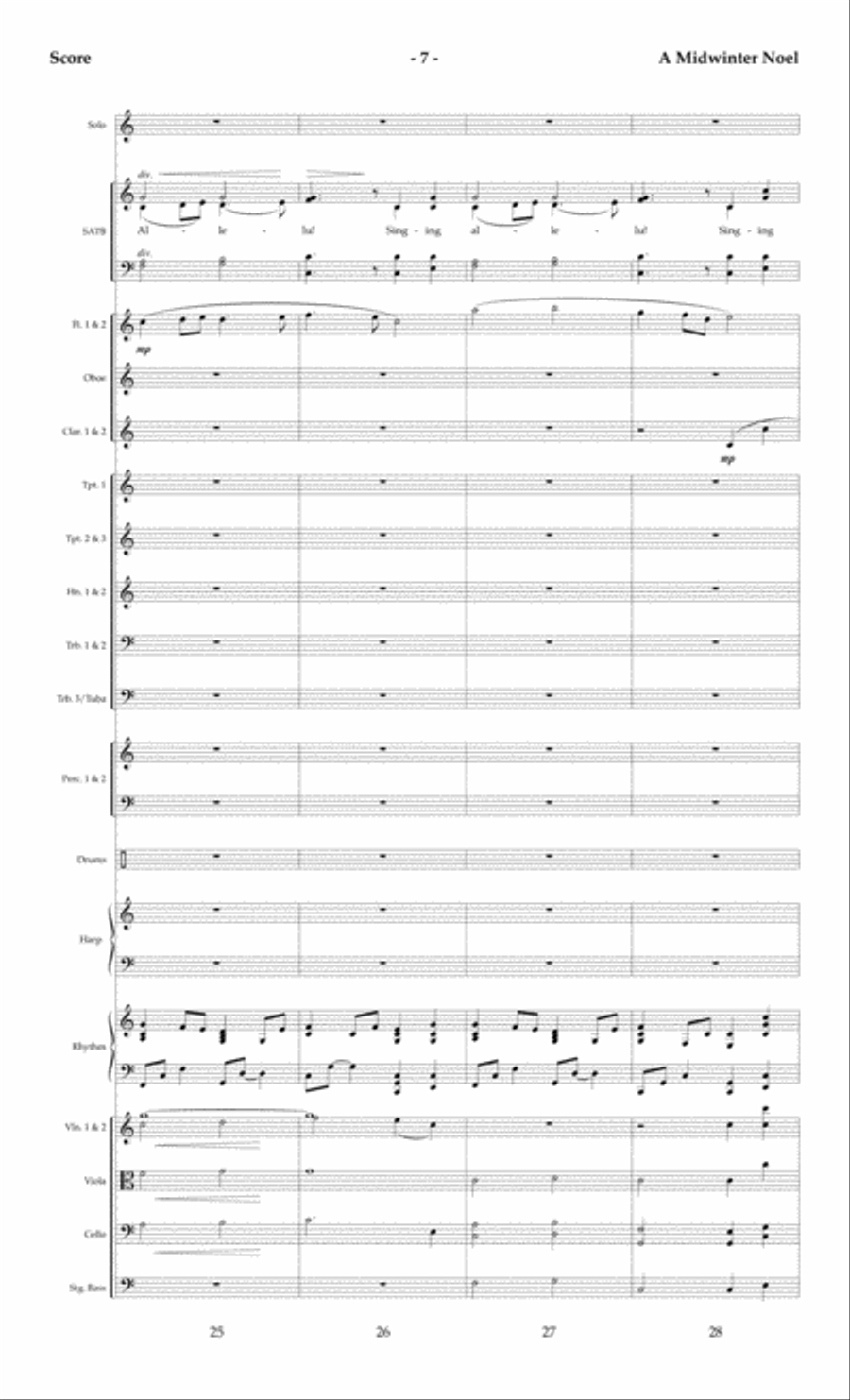A Midwinter Noel - Orchestral Score and Parts Choir scores gallery preview page 10