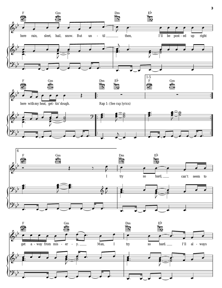 I Tried Piano, Vocal, Guitar scores gallery preview page 3