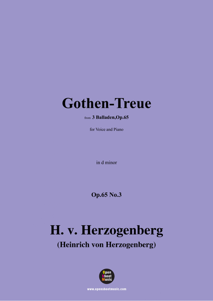 H. v. Herzogenberg-Gothen-Treue,in d minor, Op.65 No.3