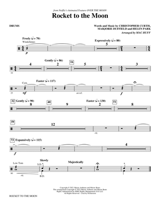 Book cover for Rocket To The Moon (from Over The Moon) (arr. Mac Huff) - Drums