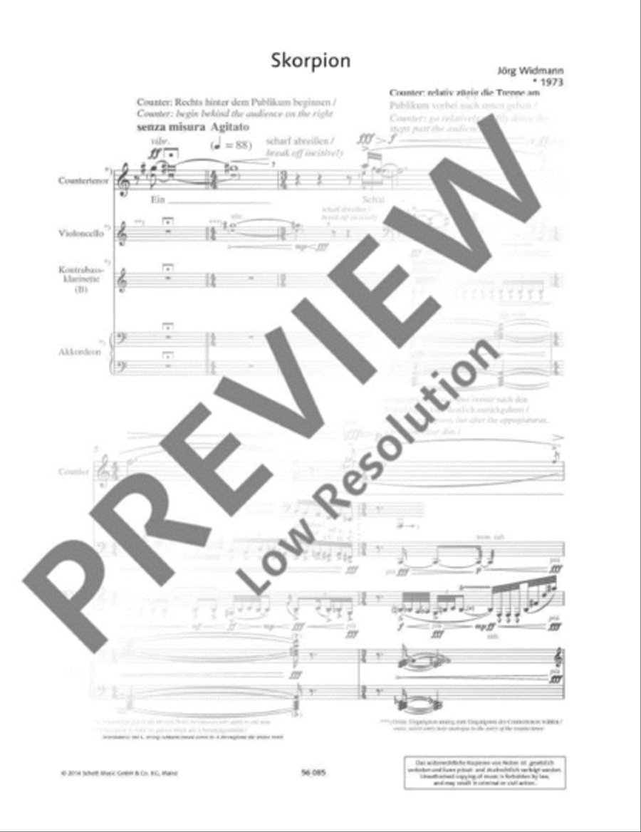 Scorpion Scorpion Bass Clarinet scores gallery preview page 6