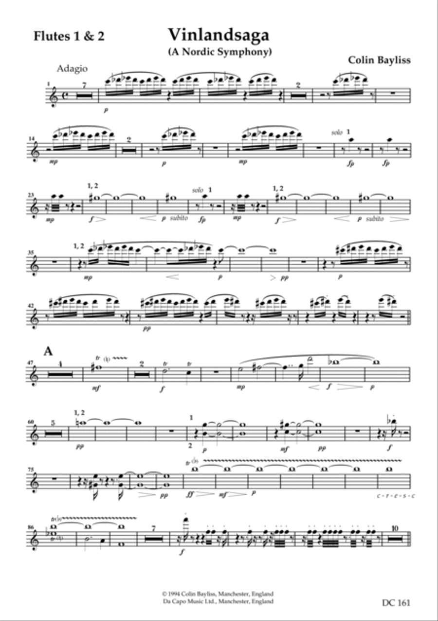 Vinlandsaga - a Nordic Symphony [woodwind parts] Woodwind Quintet scores gallery preview page 6
