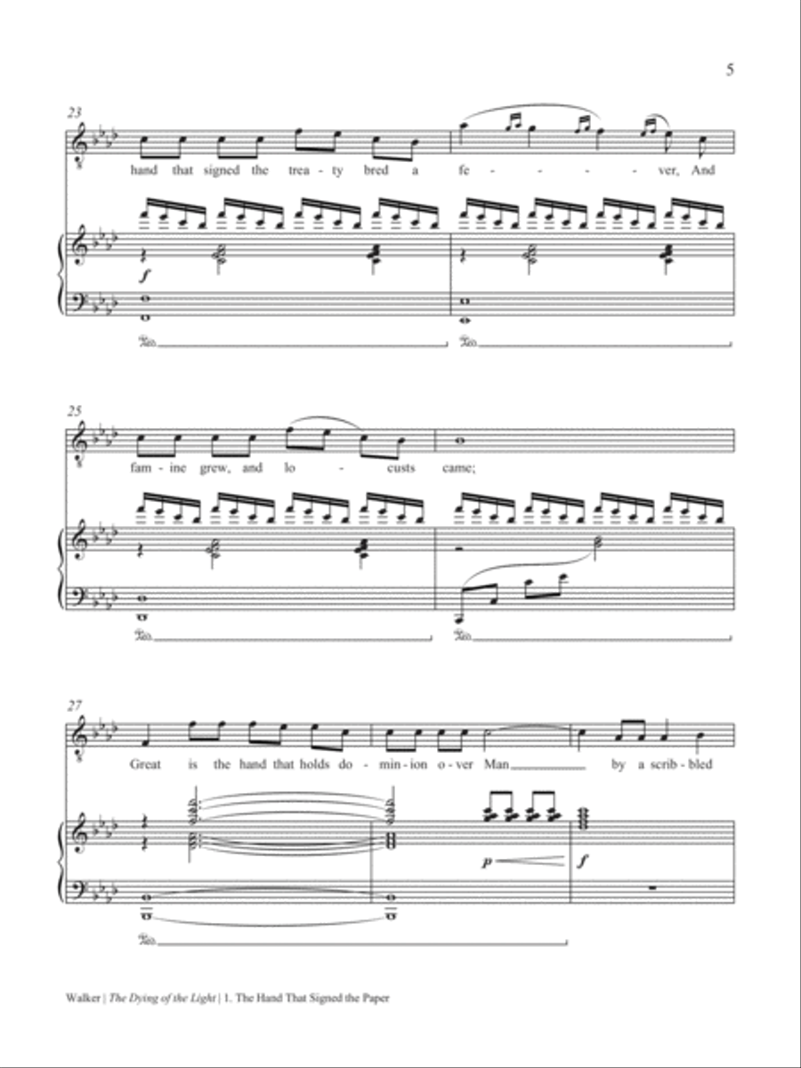 The Dying of the Light: Musical Settings of the Poetry of Dylan Thomas Cello scores gallery preview page 5