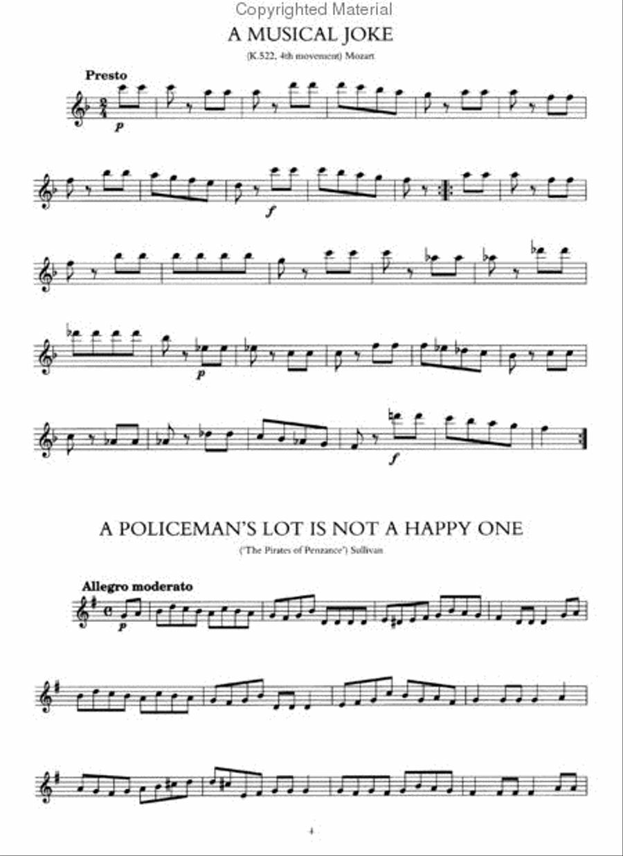 100 Classical Themes for Violin Violin Solo scores gallery preview page 4