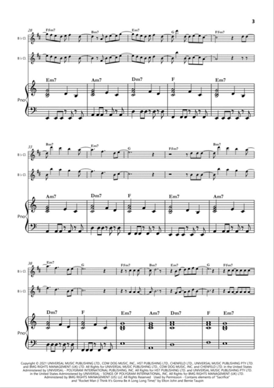 Cold Heart (pnau Remix) Woodwind Duet scores gallery preview page 3