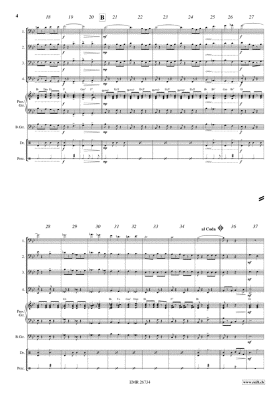 Free Time Trombone Quartet scores gallery preview page 4