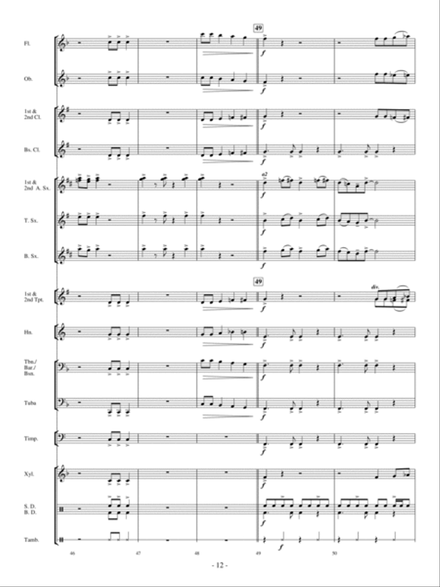 Sax Attack! Concert Band scores gallery preview page 11