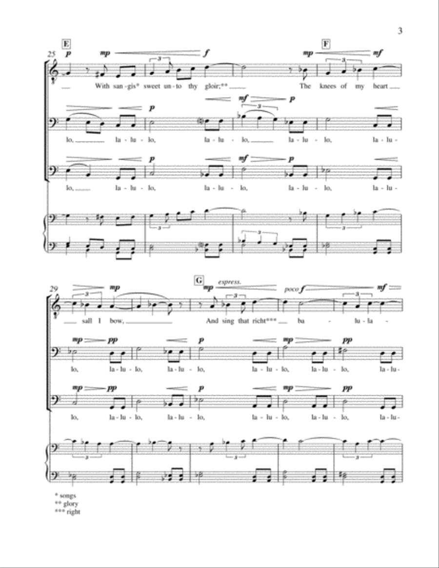 Carols Ancient and New: 4. Balulalow 4-Part scores gallery preview page 8