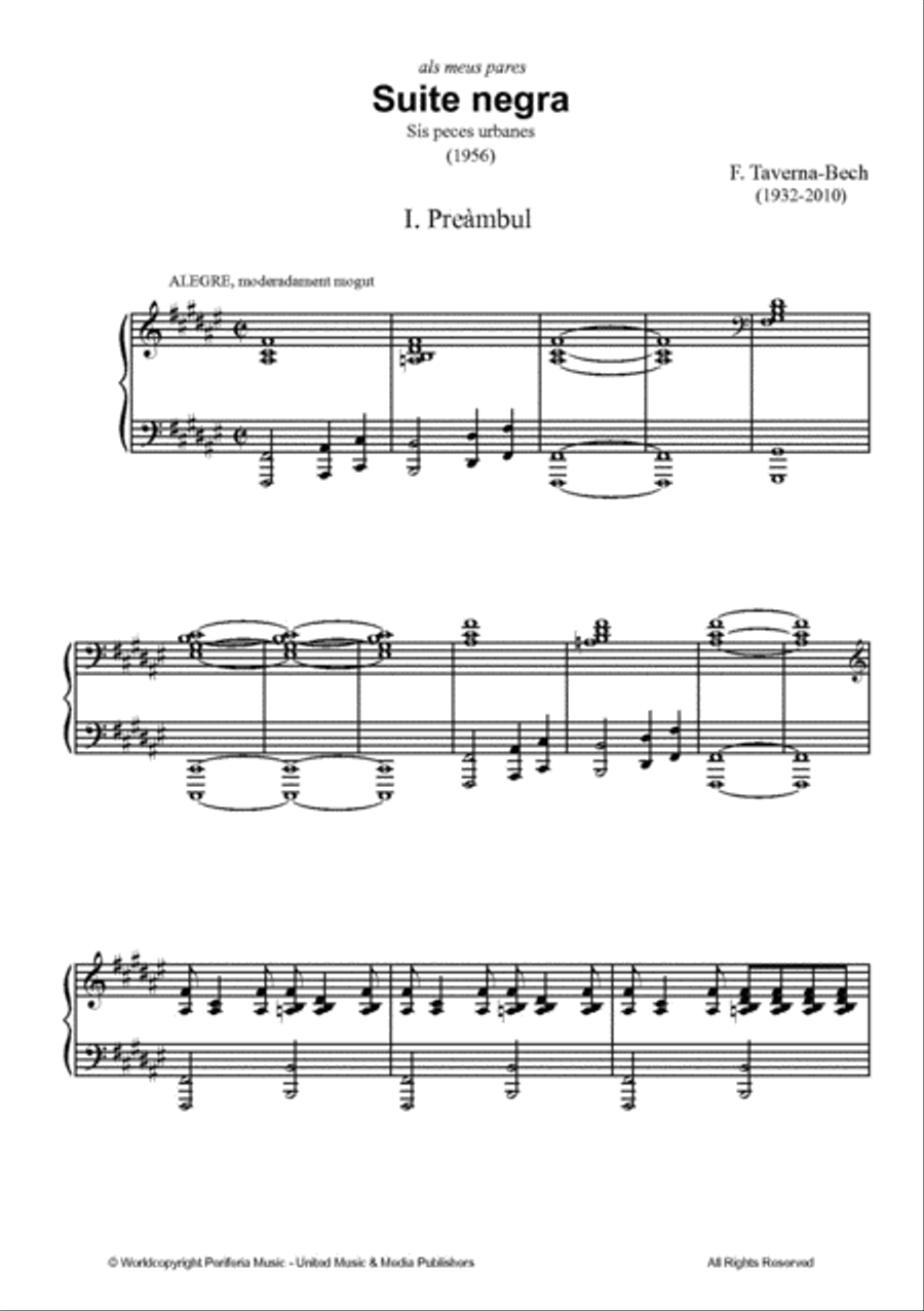 Suite Negra for Piano Piano Solo scores gallery preview page 2