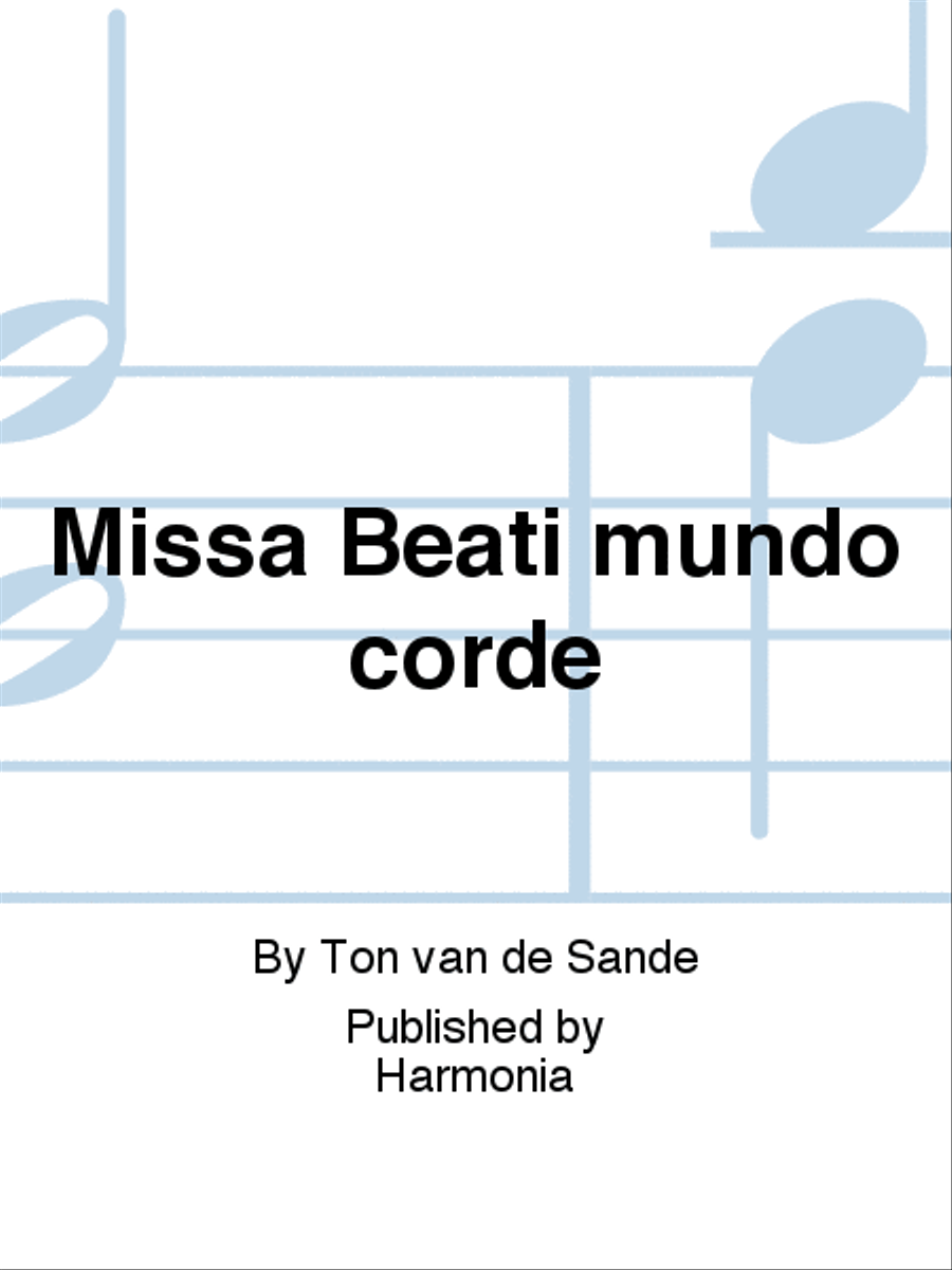 Missa Beati mundo corde Missa Beati mundo corde Choir scores gallery preview page 1