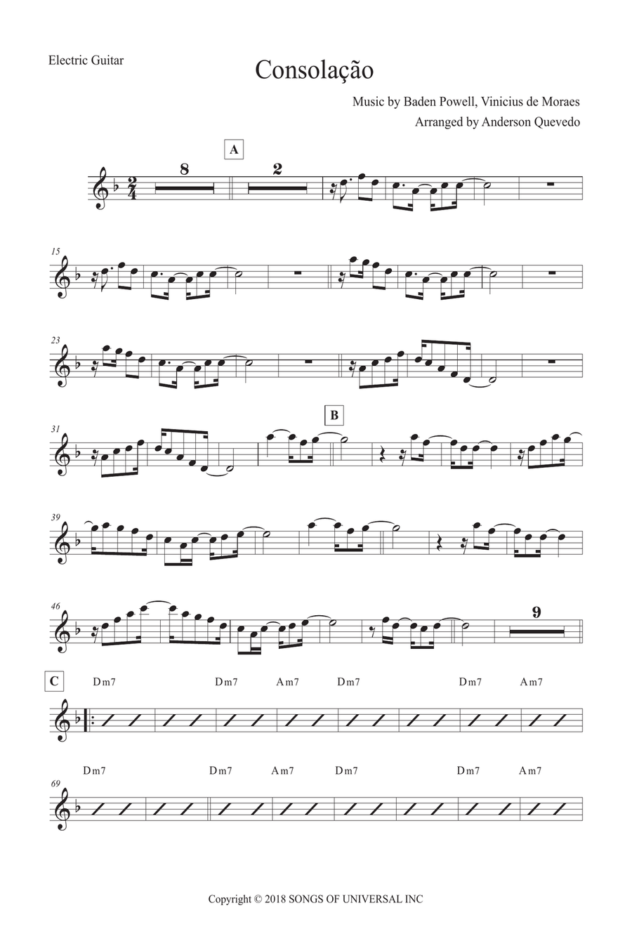 Consolacao Consolacao Electric Guitar scores gallery preview page 1