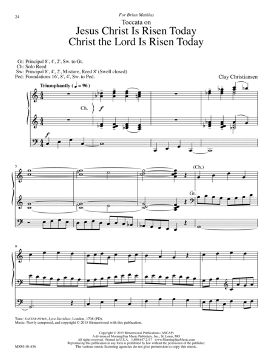 All Glory, Laud, and Honor Organ scores gallery preview page 9