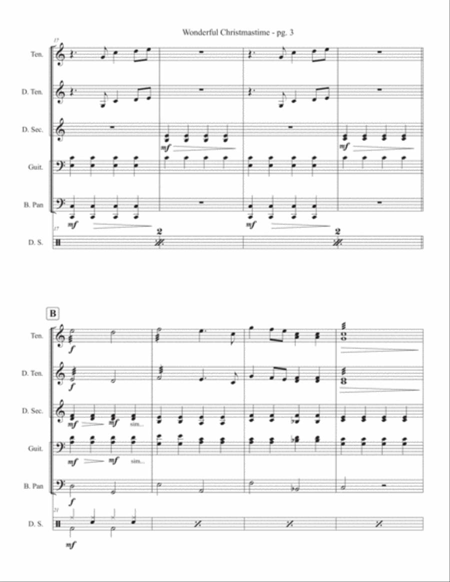 Wonderful Christmastime Wonderful Christmastime Percussion Ensemble scores gallery preview page 3
