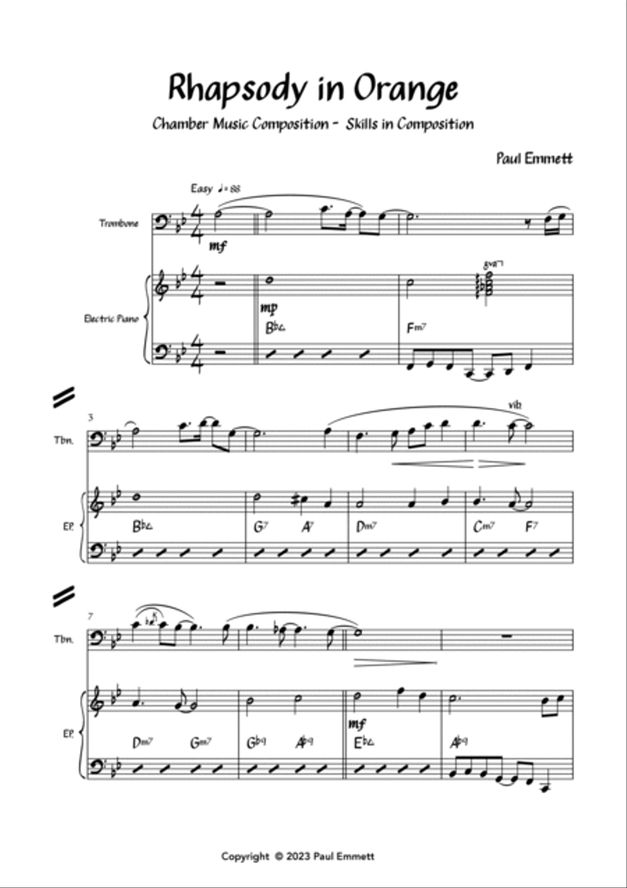 Rhapsody in Orange Piano scores gallery preview page 3