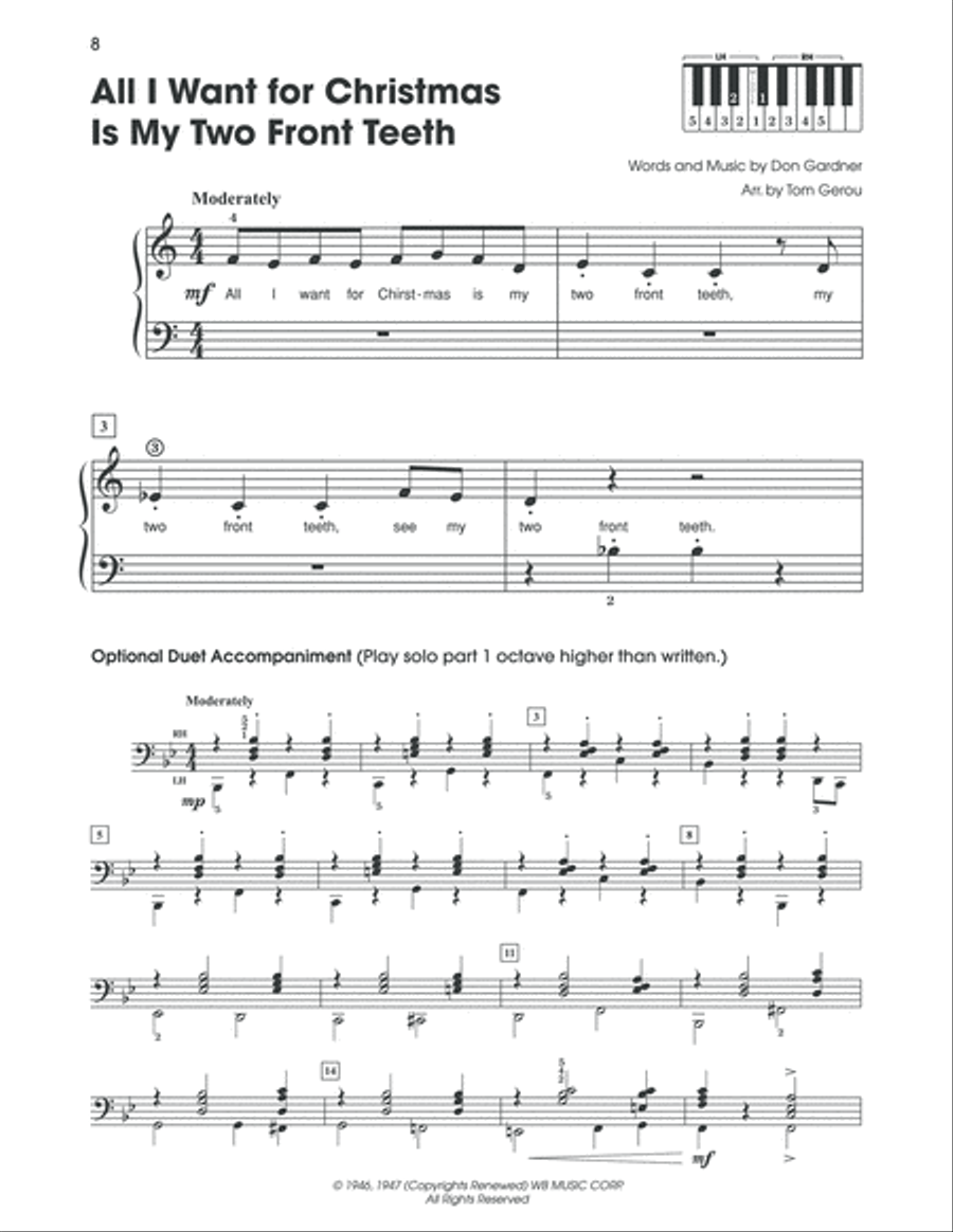 5 Finger Christmas Fun Easy Piano scores gallery preview page 2