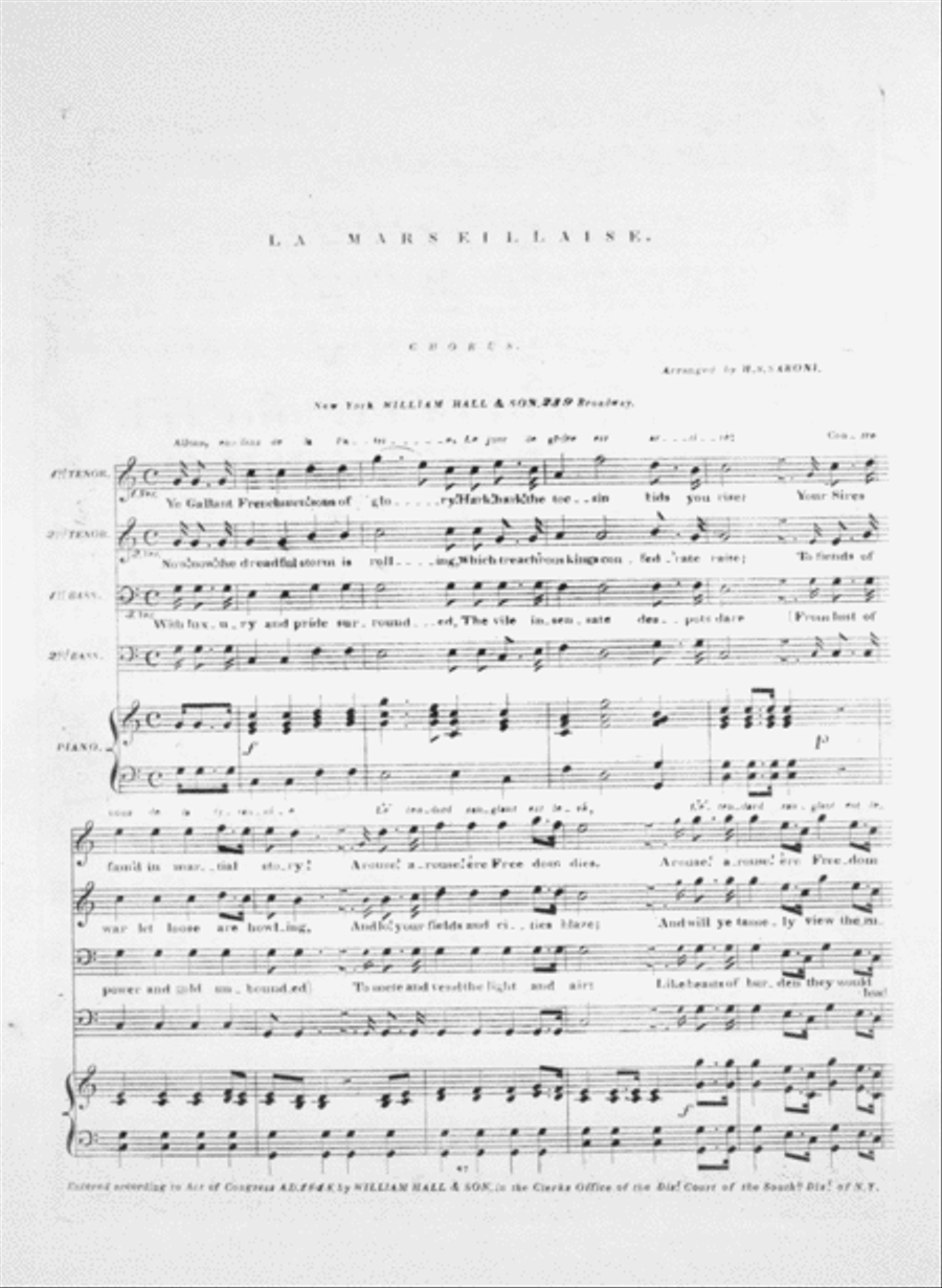 Marseilles Hymn. Chorus TTBB scores gallery preview page 2