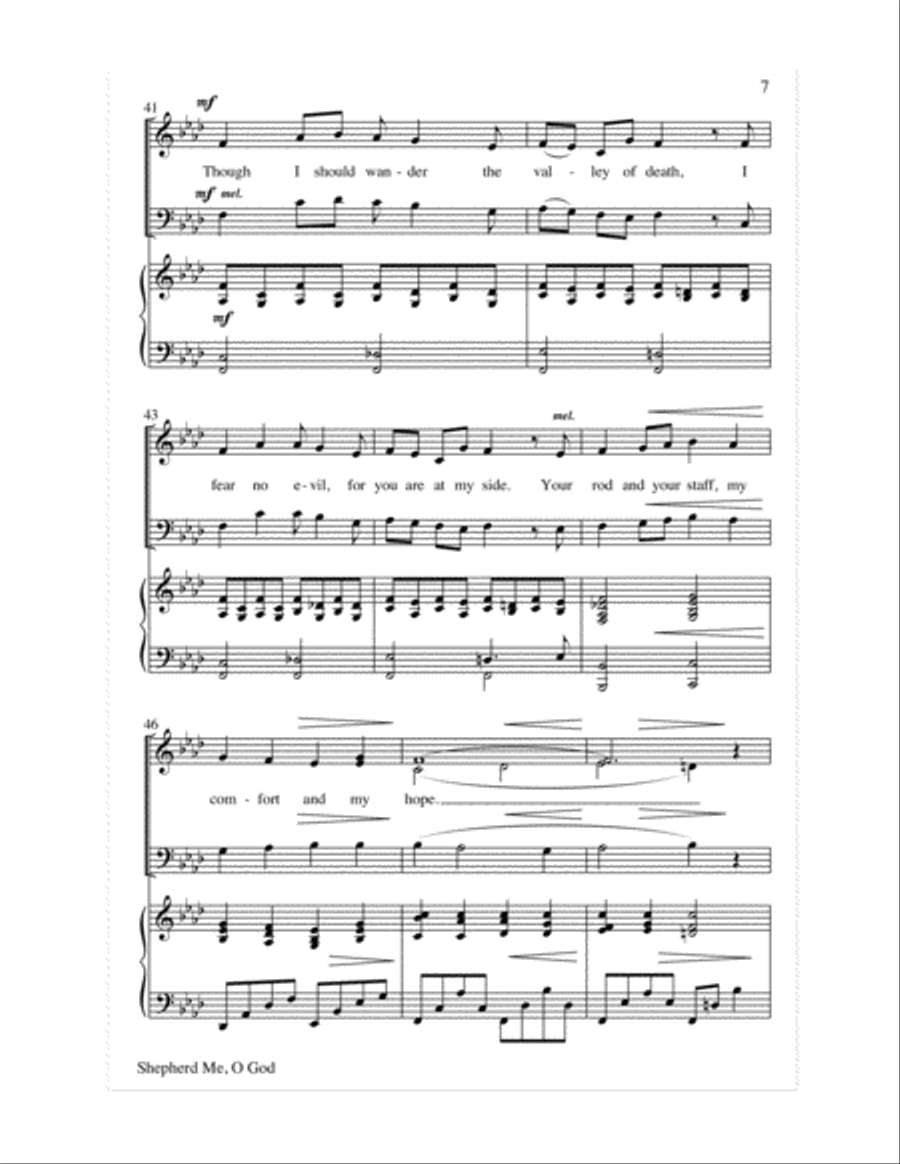 Shepherd Me, O God 3-Part scores gallery preview page 7