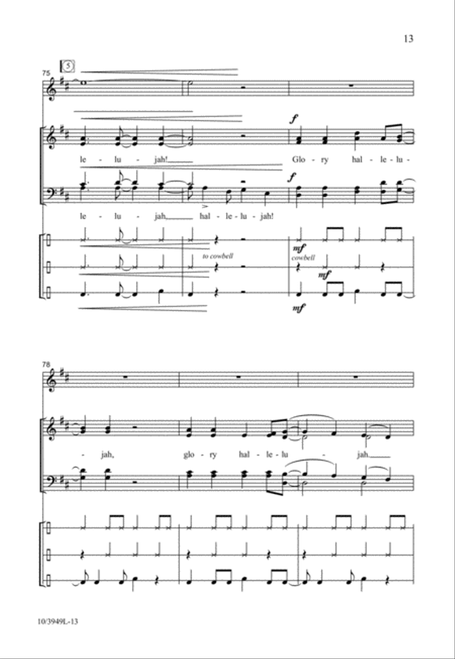 Glory, Hallelujah! Glory, Hallelujah! 4-Part scores gallery preview page 13