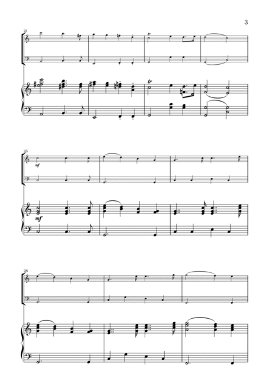 Felix Mendelssohn - Wedding March From Midsummer Night's Dream for Flute, Cello and Piano Flute scores gallery preview page 3