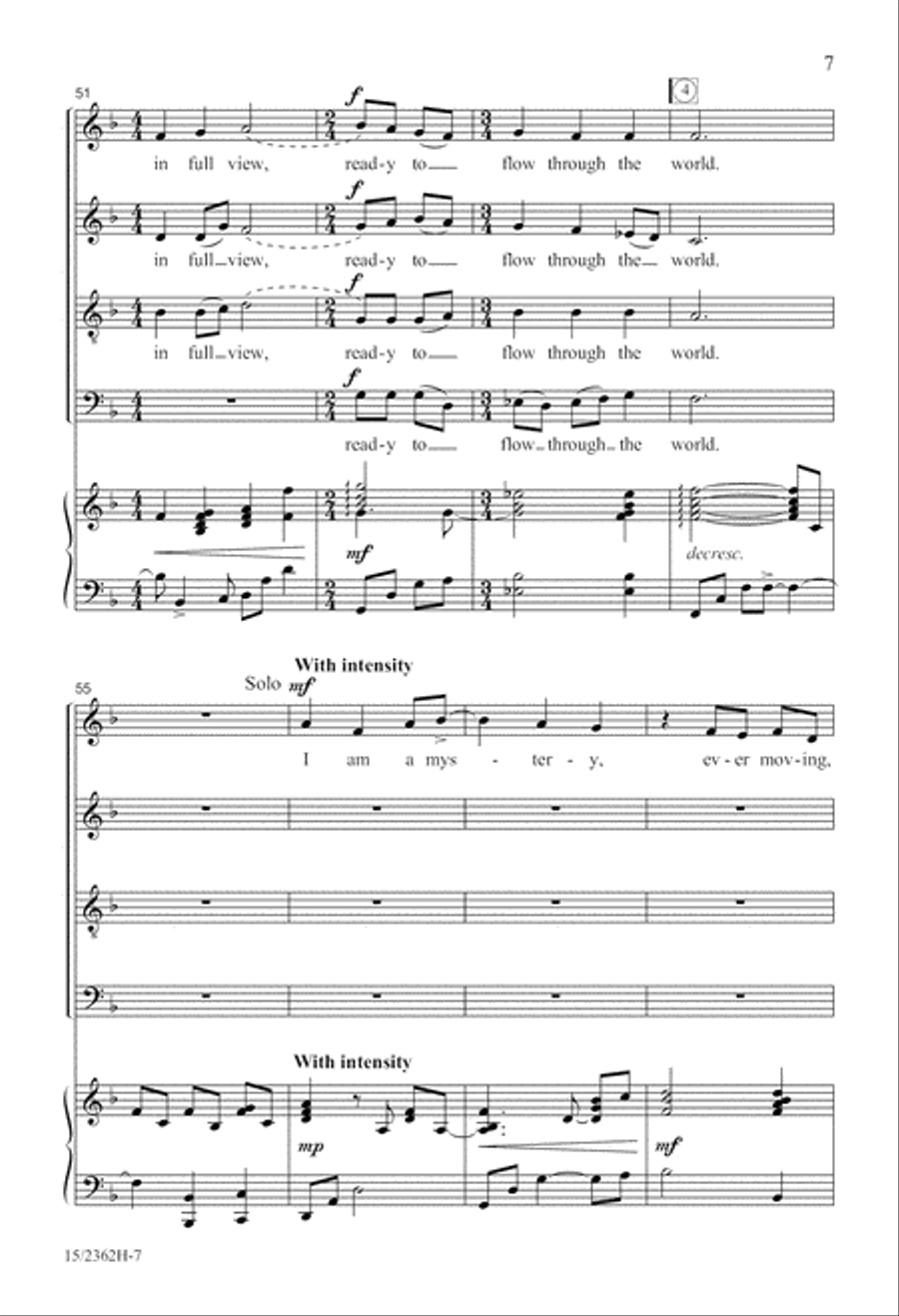 I Am the River 4-Part scores gallery preview page 8