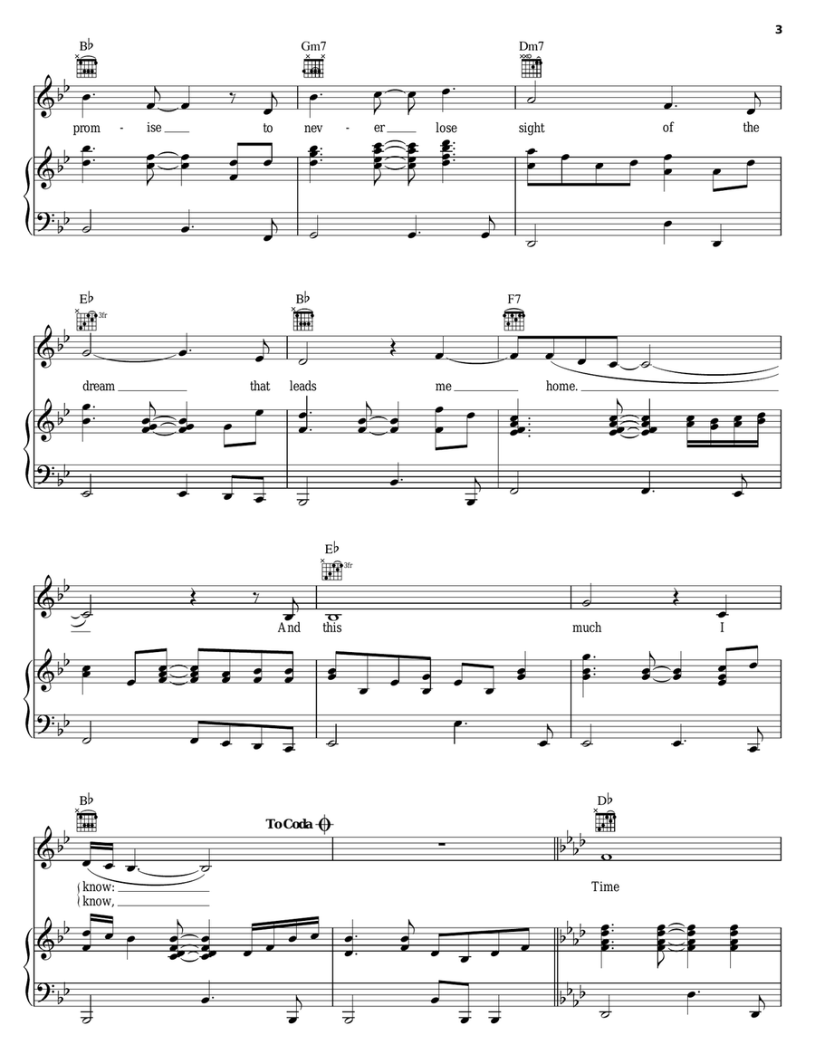The Promise The Promise Piano, Vocal, Guitar scores gallery preview page 3