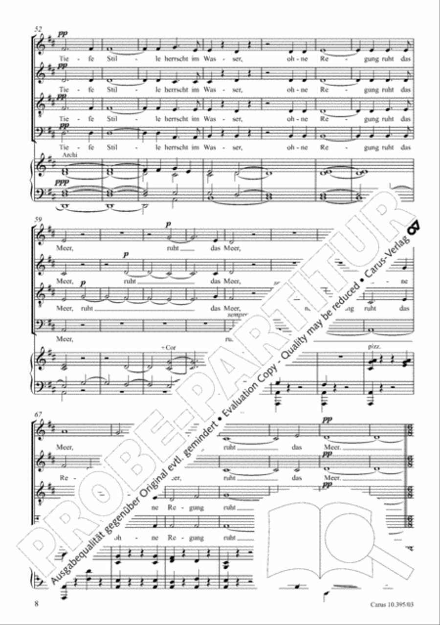 Calm Sea and Prosperous Voyage 4-Part scores gallery preview page 9