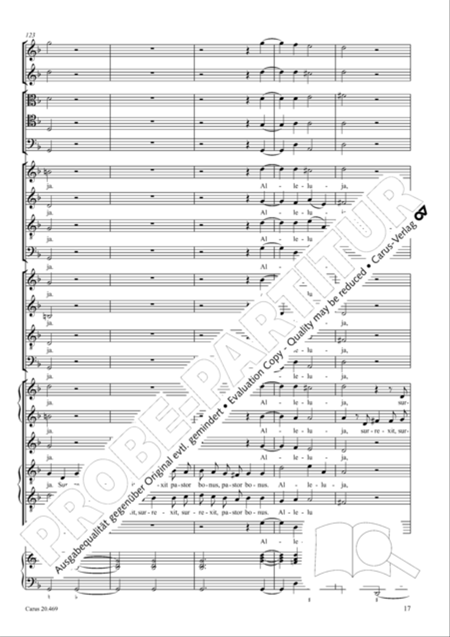 Surrexit pastor bonus (The shepherd blest is risen) 4-Part scores gallery preview page 18