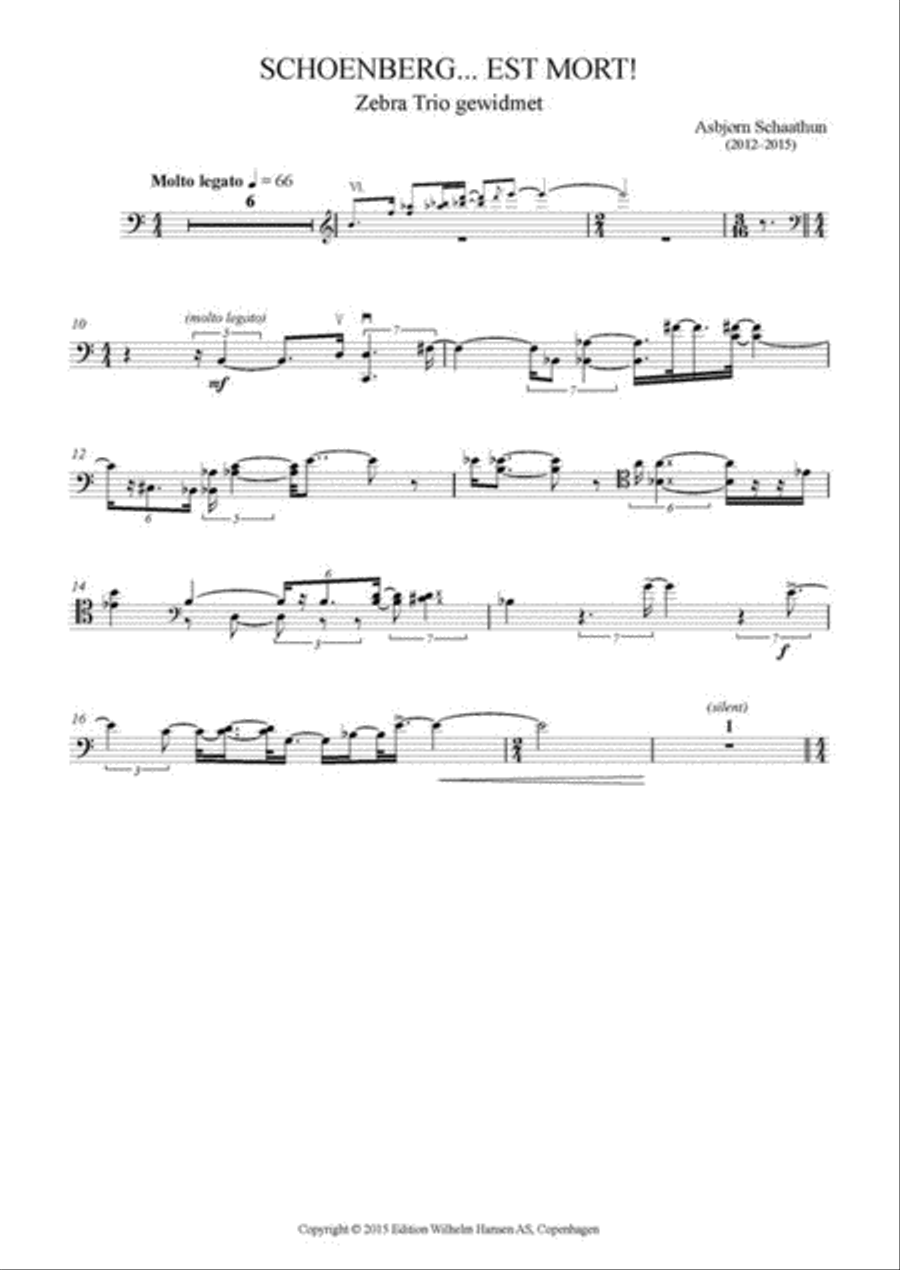 Schoenberg... est mort! String Trio scores gallery preview page 6