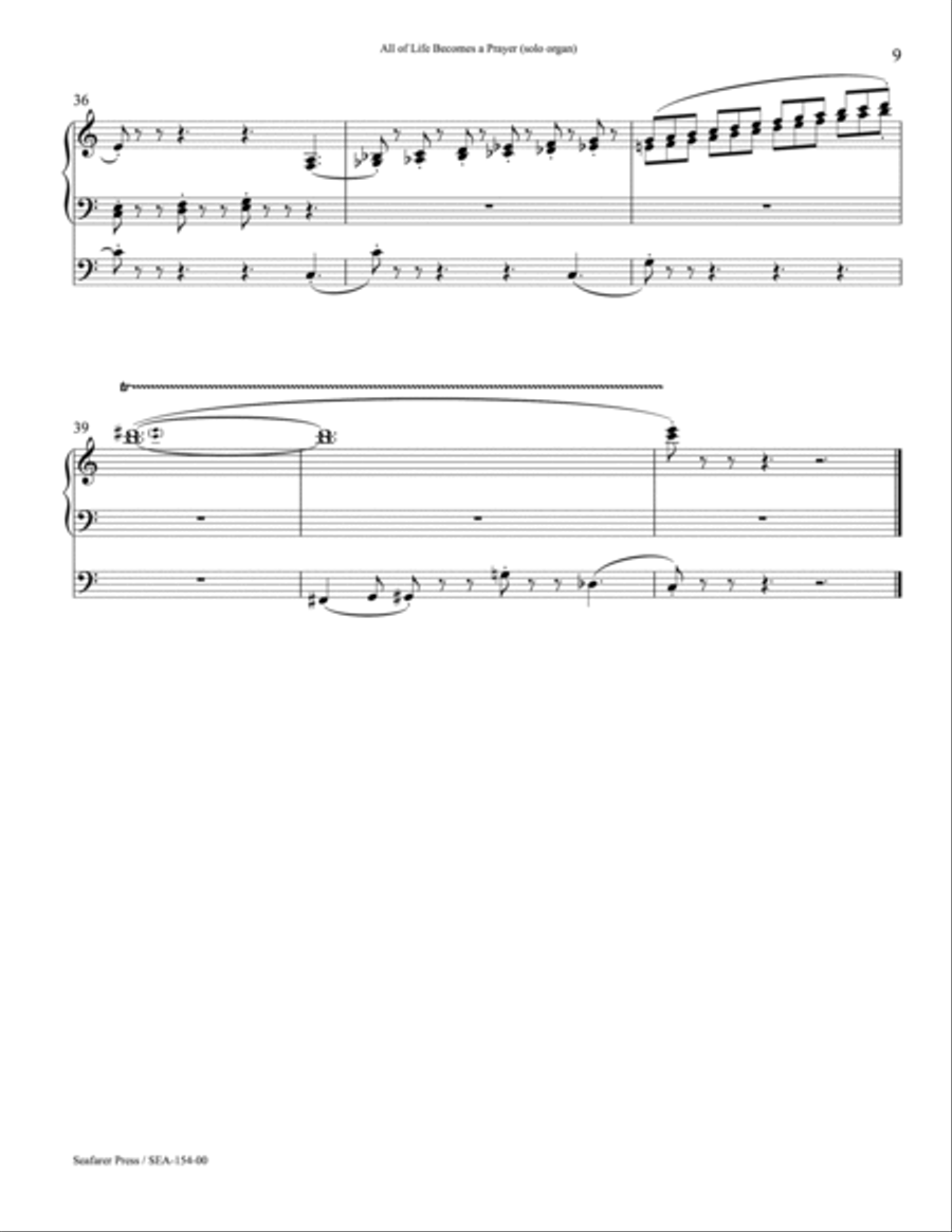 All of Life Becomes a Prayer Organ Accompaniment scores gallery preview page 14