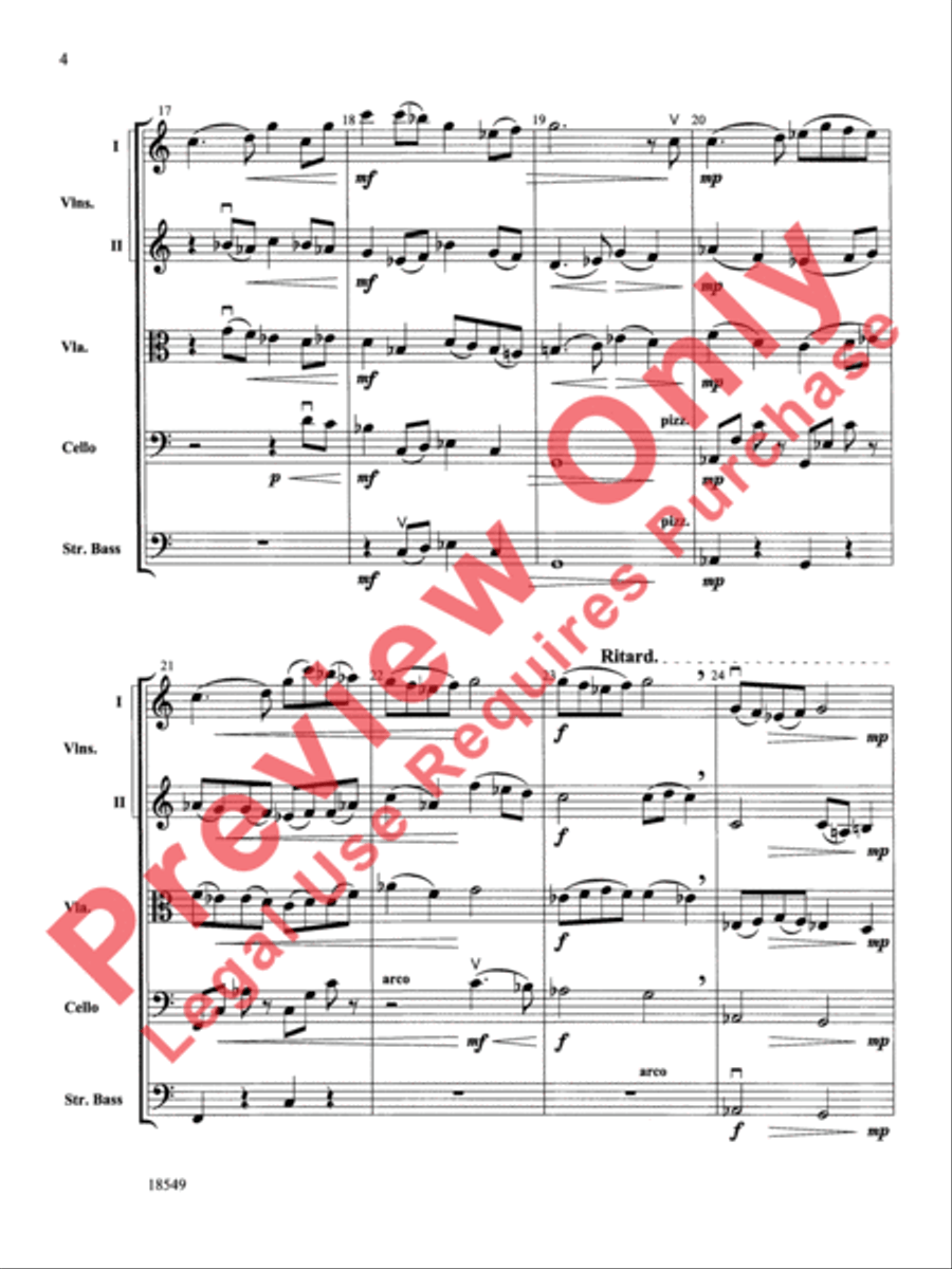 Serenade for Strings String Orchestra scores gallery preview page 5