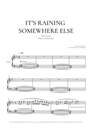 Book cover for It's Raining Somewhere Else